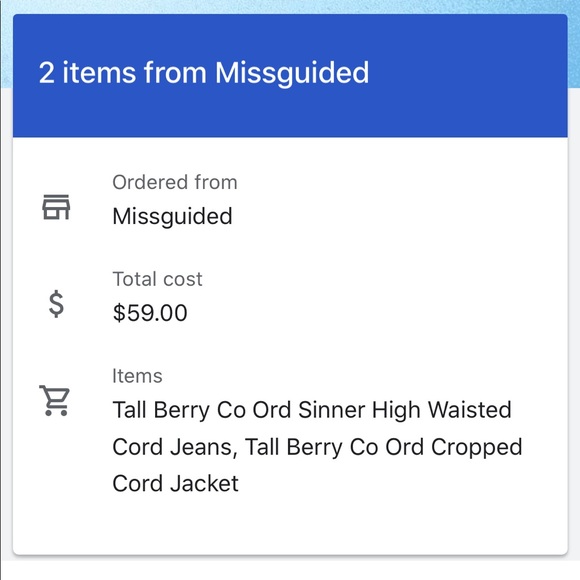 Misguided tall berry cord sinner high waist set - Picture 5 of 8